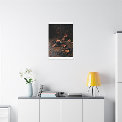 Dark Japandi Rust Patina in Candlelight | Shadow Zen Canvas Art