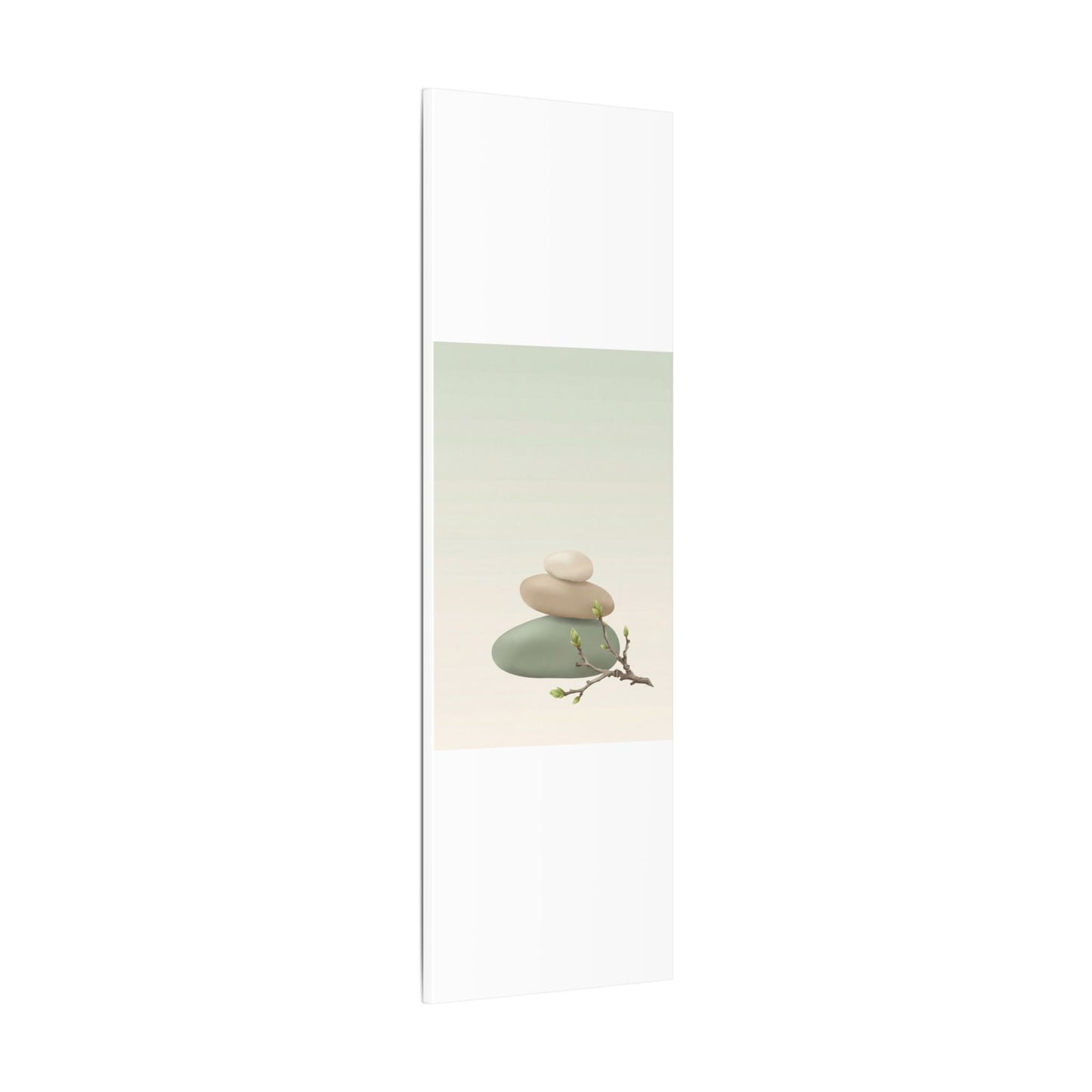 Dawn River Stones Canvas Art - Japandi Fukinsei