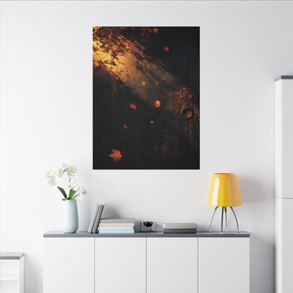Dark Japandi Rust Patina in Golden Hour | Shadow Zen Canvas Art