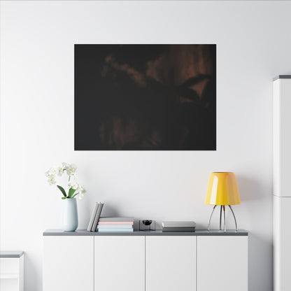 Shadow Play Summer Canvas Art | Dark Japandi Sophisticated Design