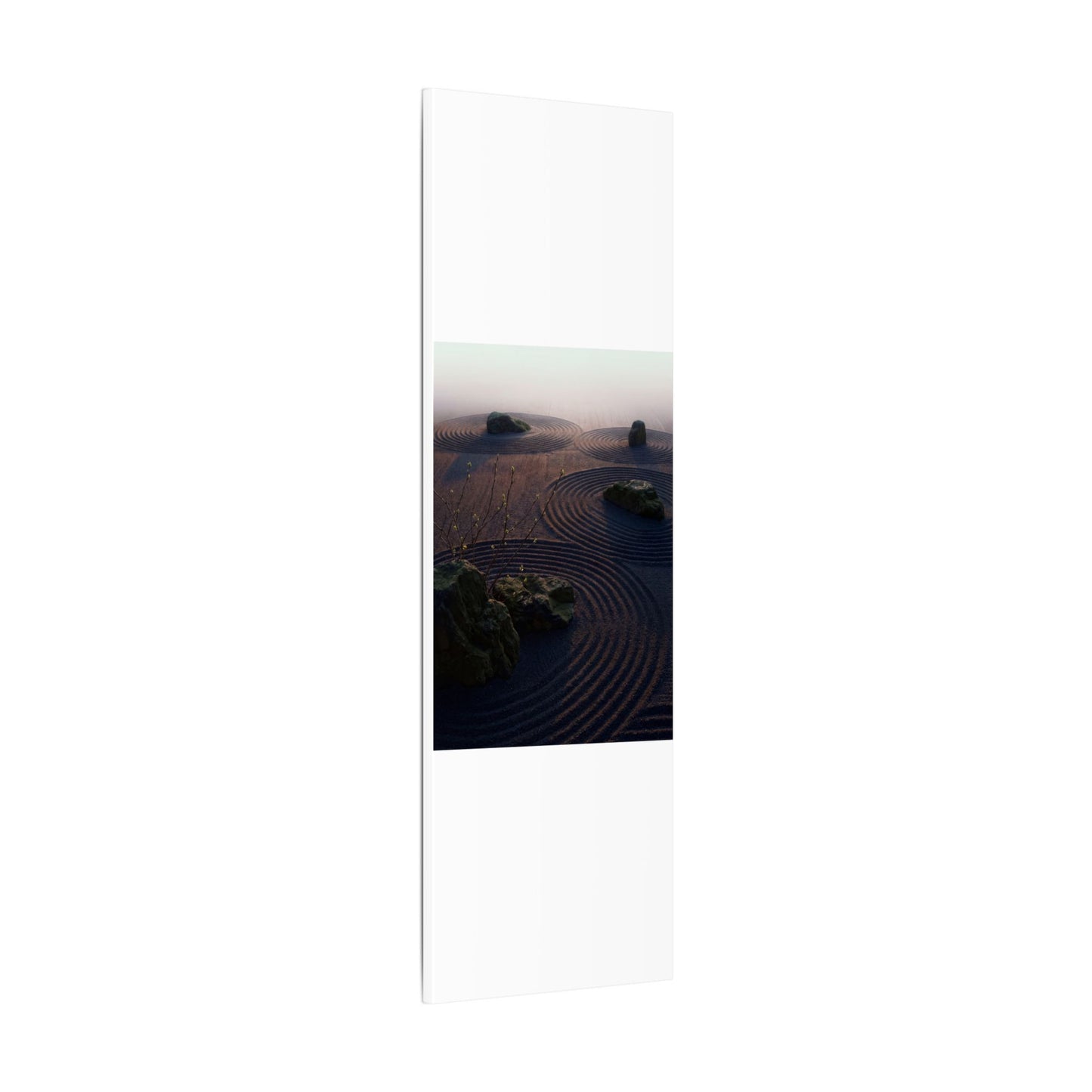 Spring Rock Garden Shadow Zen Canvas Art | Luxurious Decor