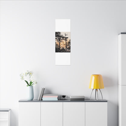 Torii Gate Ukiyo E Inspired Canvas Art | Serene Zen Art