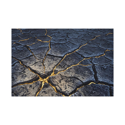 Cracked Earth Broken Beauty Canvas Art | Artful Kintsugi Art