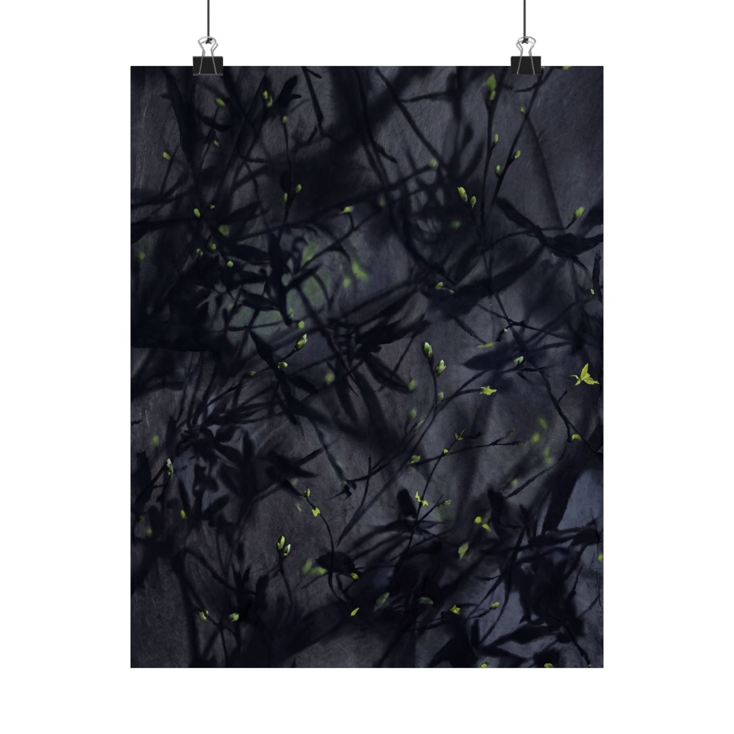 Atmospheric Shadow Play Wall Art Print - Shadow Zen Dark Japandi