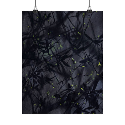 Atmospheric Shadow Play Wall Art Print - Shadow Zen Dark Japandi