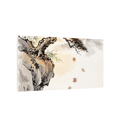 Peaceful Pine Tree Canvas Art - Sumi E Zen