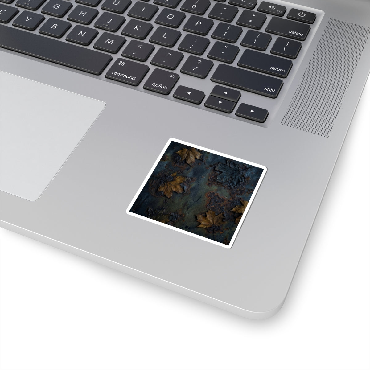 Dark Japandi Rust Patina in Moonlight | Charcoal Ink Sticker