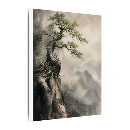 Spring Pine Tree Watercolor Canvas Art | Warm Decor