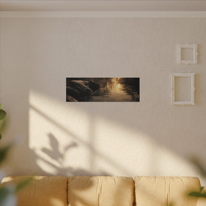 Winter Koi Pond Shadow Zen Canvas Art | Bold Decor