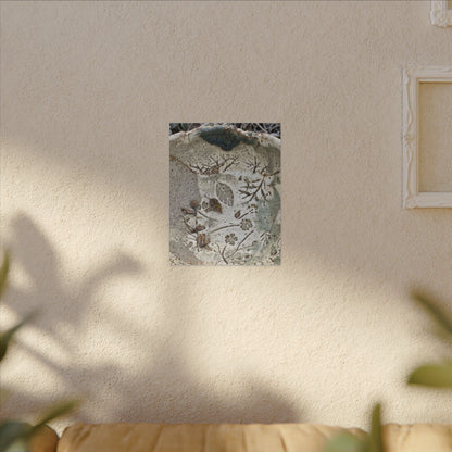 Ceramic Bowl Winter Canvas Art | Japandi Earthy Design
