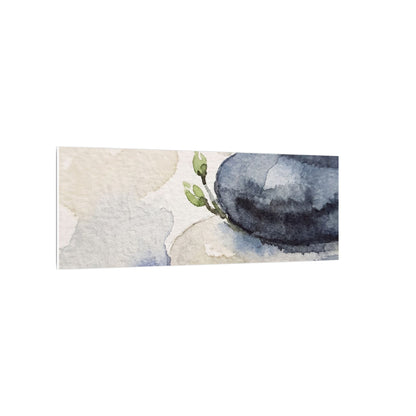 River Stones Watercolor Canvas Art | Cozy Japandi Art
