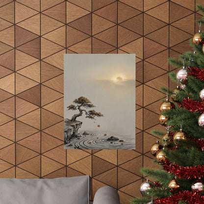 Pine Tree Autumn Wall Art Print | Zen Tranquil Design