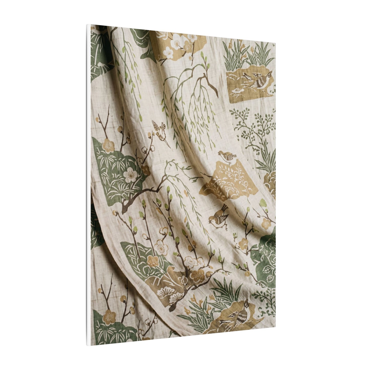 Silk Drape Canvas Art | Spring Japandi Japanese Pattern Art