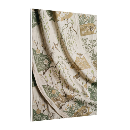 Silk Drape Canvas Art | Spring Japandi Japanese Pattern Art