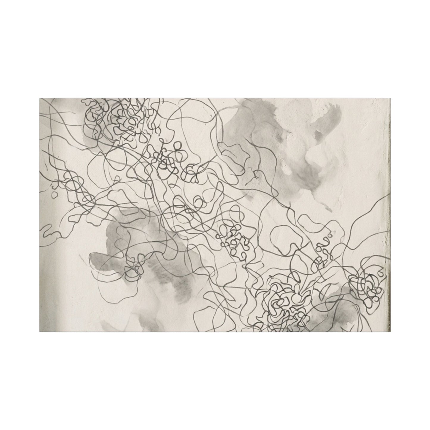 Shadow Play Spring Canvas Art | Dark Japandi Sophisticated Design Art Print