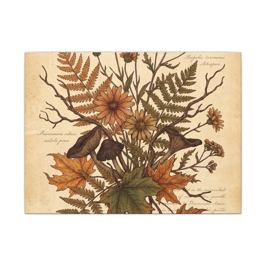 Golden Hour Dried Flowers Canvas Art - Cottagecore Fukinsei