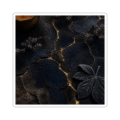 Cracked Earth Sticker | Winter Dark Japandi Moody Minimal Art