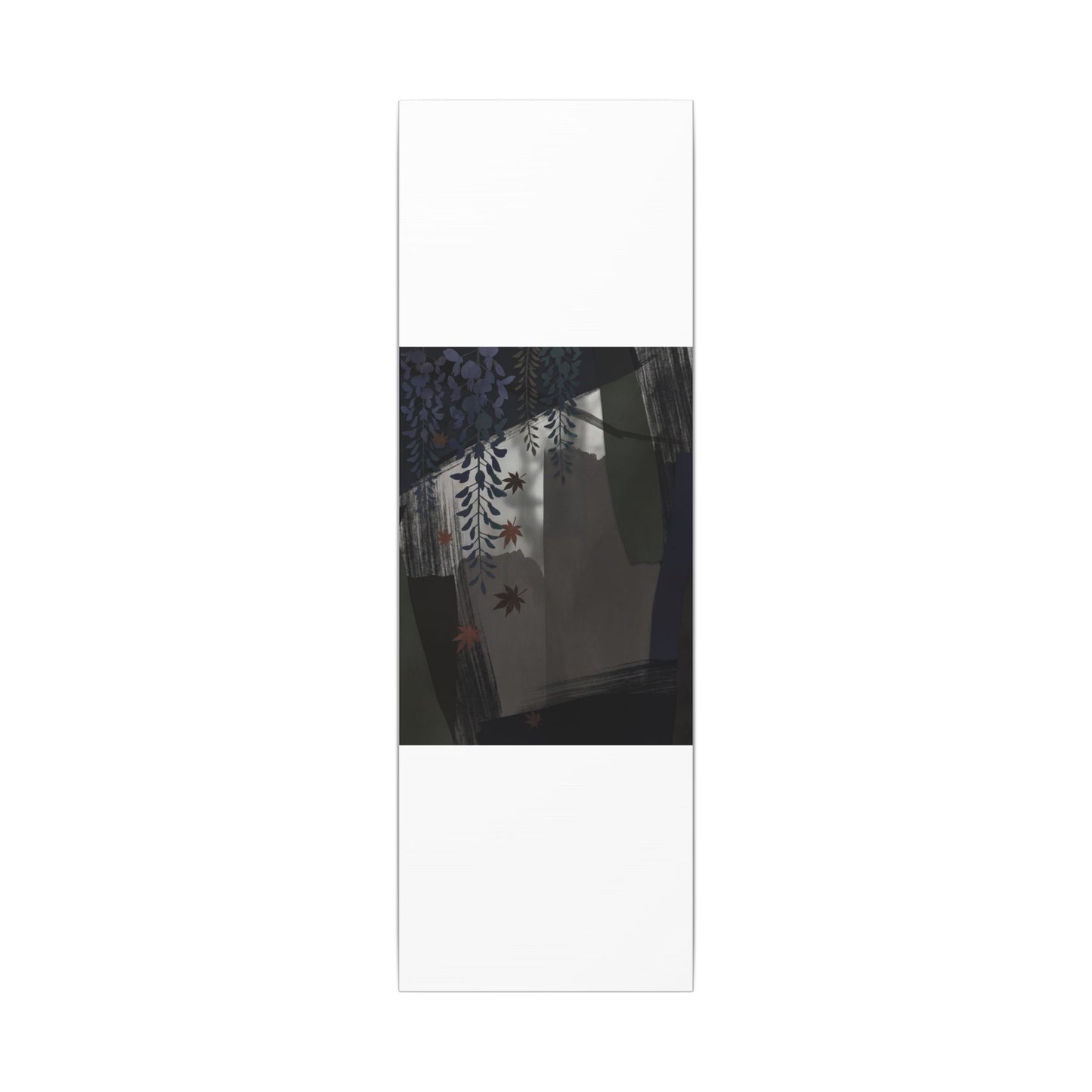 Wisteria Autumn Canvas Art | Dark Japandi Moody Design