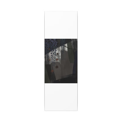 Wisteria Autumn Canvas Art | Dark Japandi Moody Design
