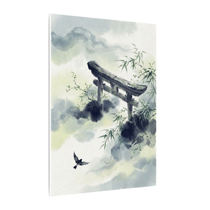 Torii Gate Sumi E Canvas Art | Serene Zen Art