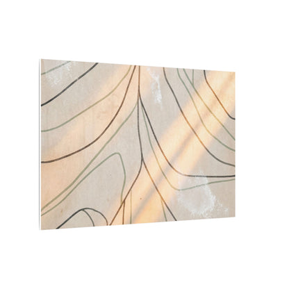 Shoji Screen Minimal Line Canvas Art | Warm Japandi Art