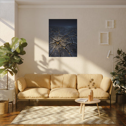 Cracked Earth Broken Beauty Canvas Art | Artful Kintsugi Art