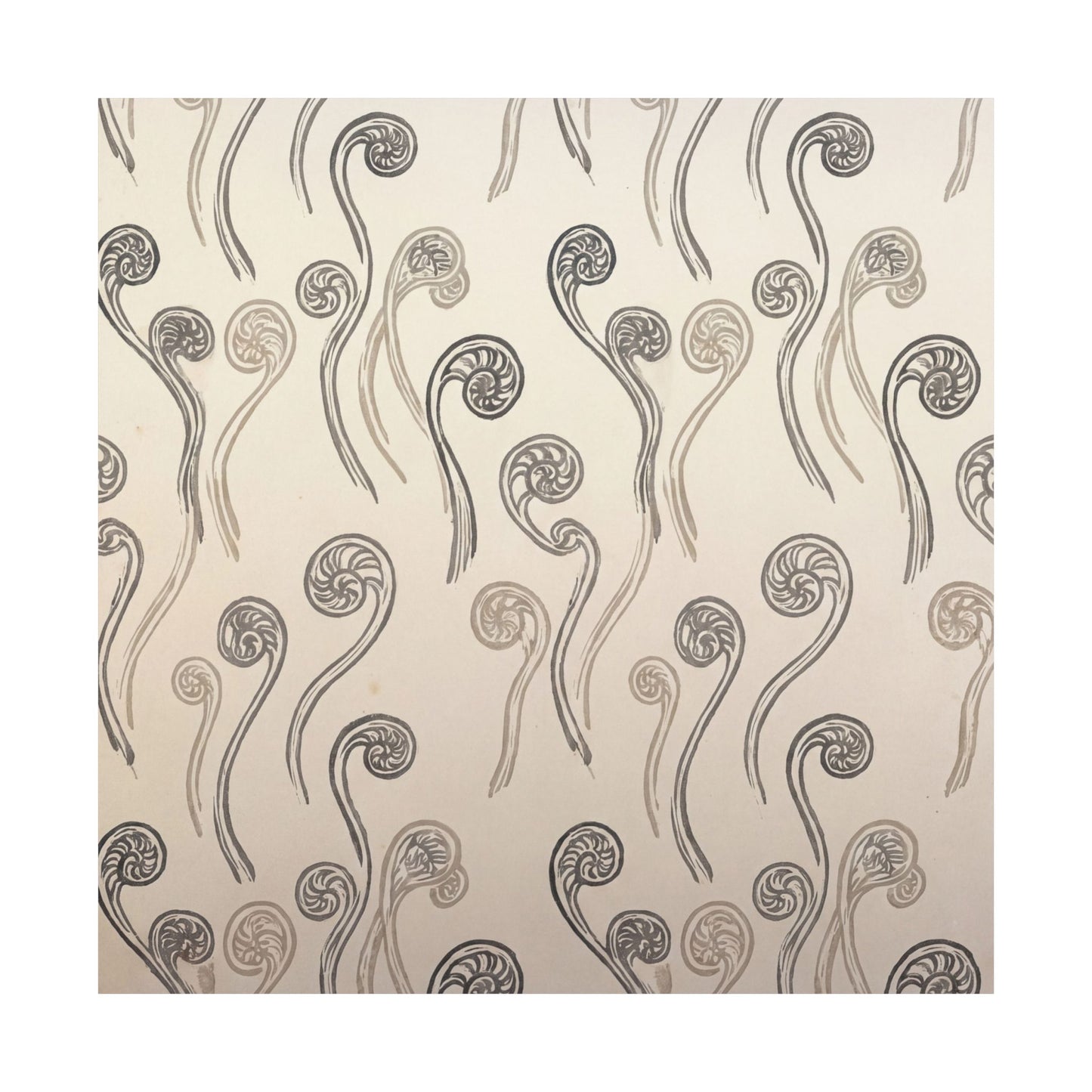 Fern Unfurling Wall Art Print | Summer Japandi Japanese Pattern Art