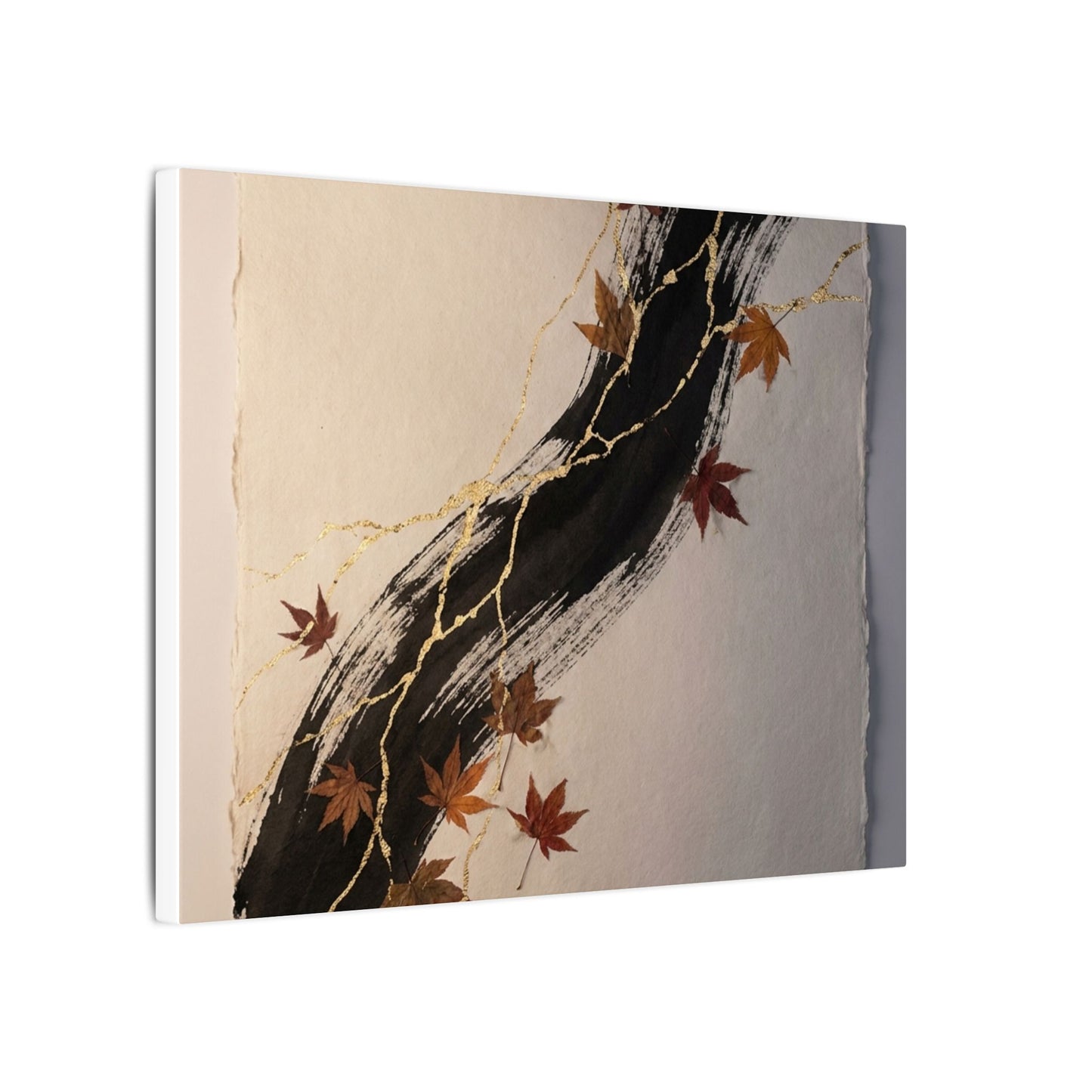 Dawn Ink Brushstroke Canvas Art - Kintsugi Ma