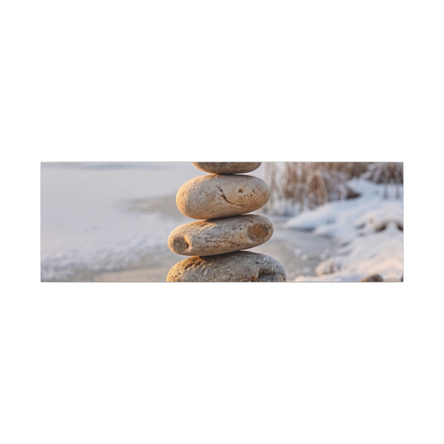 Ma River Stones Canvas Art - Japandi Japanese Pattern