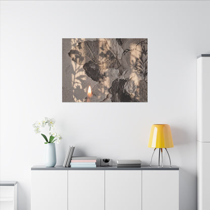 Shadow Play Summer Canvas Art | Japandi Elegant Design
