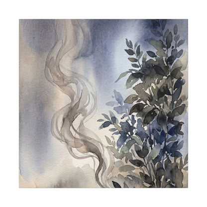 Incense Smoke Summer Canvas Art | Japandi Cozy Design