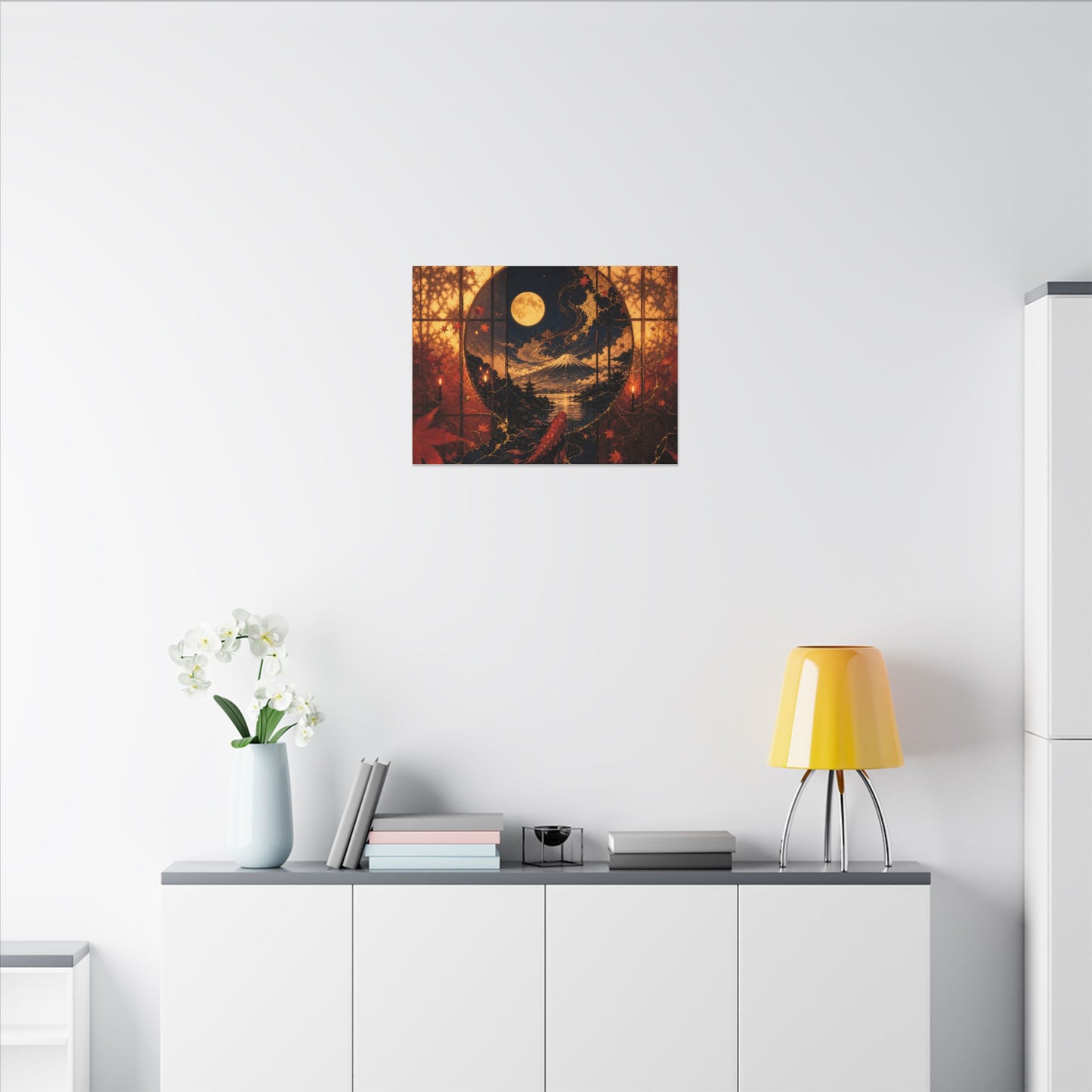 Beautiful Shoji Screen Canvas Art - Gold Vein Kintsugi