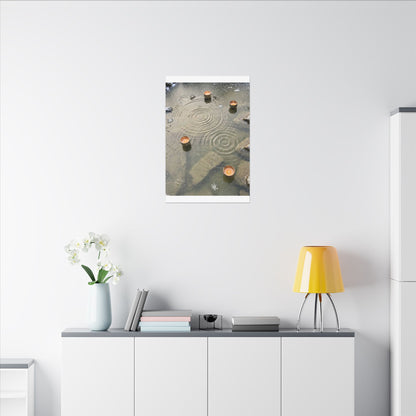 Water Ripple Canvas Art | Winter Japandi Japanese Pattern Art