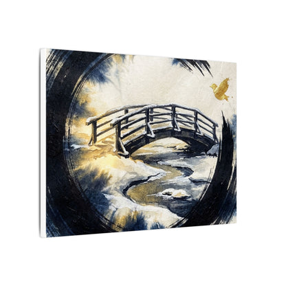Autumn Ink Brushstroke Karesansui Canvas Art | Peaceful Decor