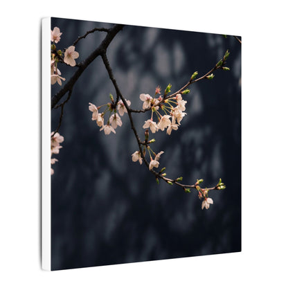 Cherry Blossom Moody Minimal Canvas Art | Bold Dark Japandi Art