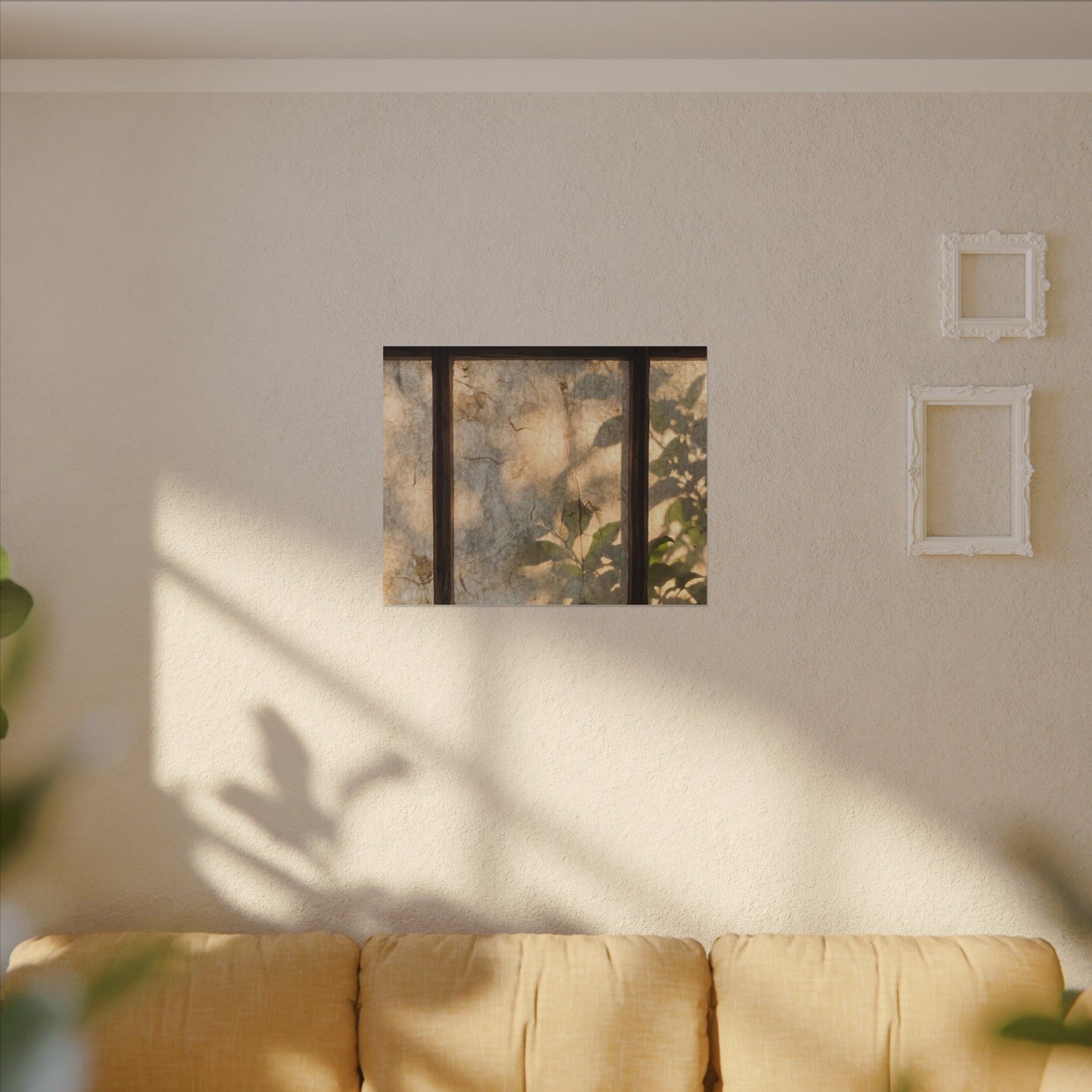 Golden Hour Shoji Screen Canvas Art - Japandi Mono No Aware
