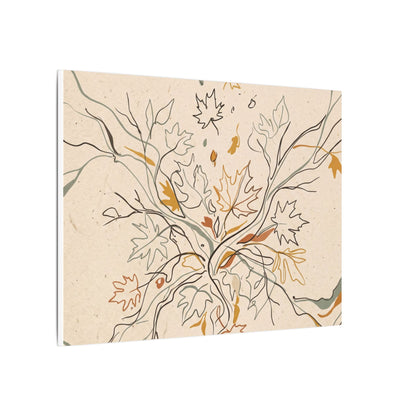 Warm Shadow Play Canvas Art - Minimal Line Japandi