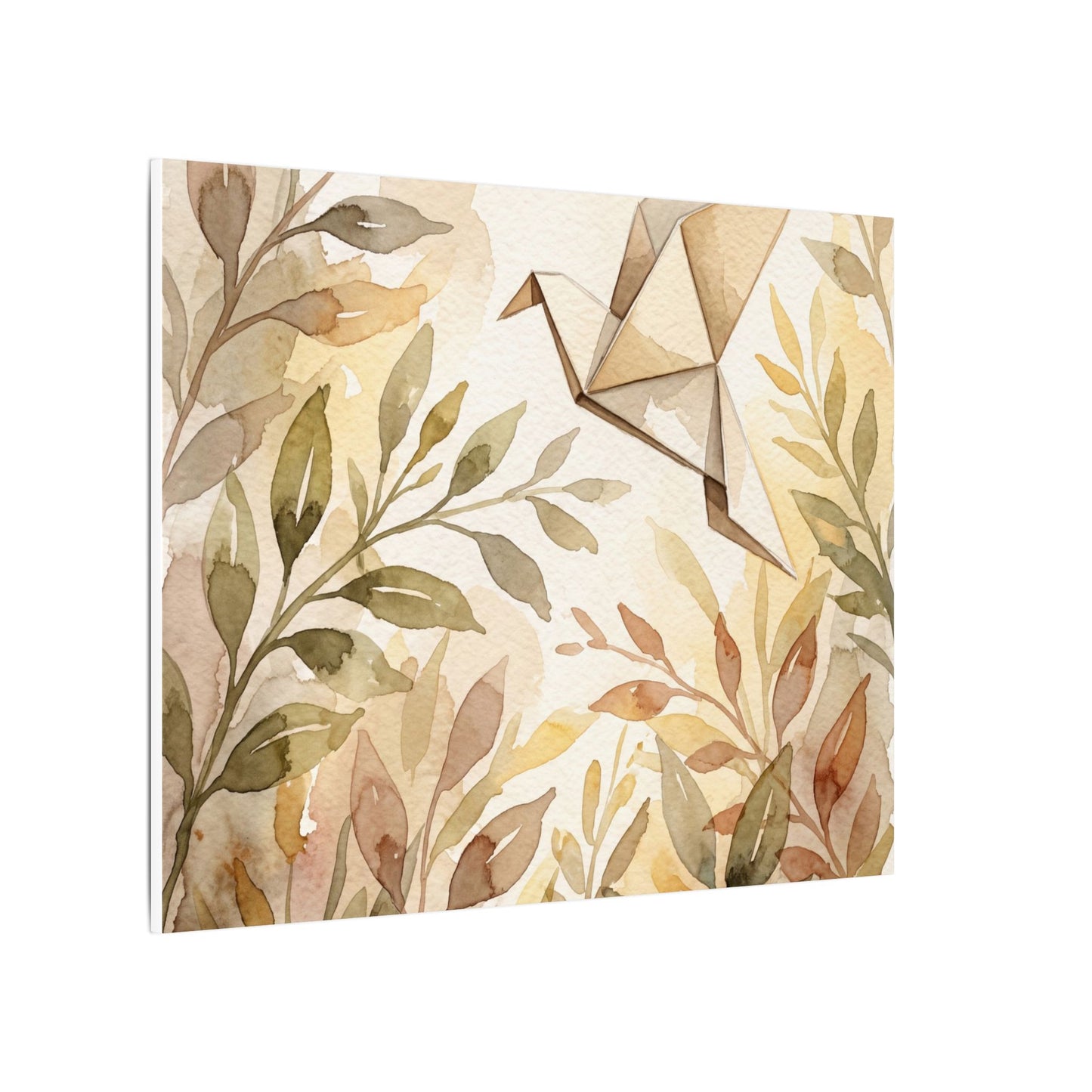 Fukinsei Paper Fold Canvas Art - Japandi Watercolor