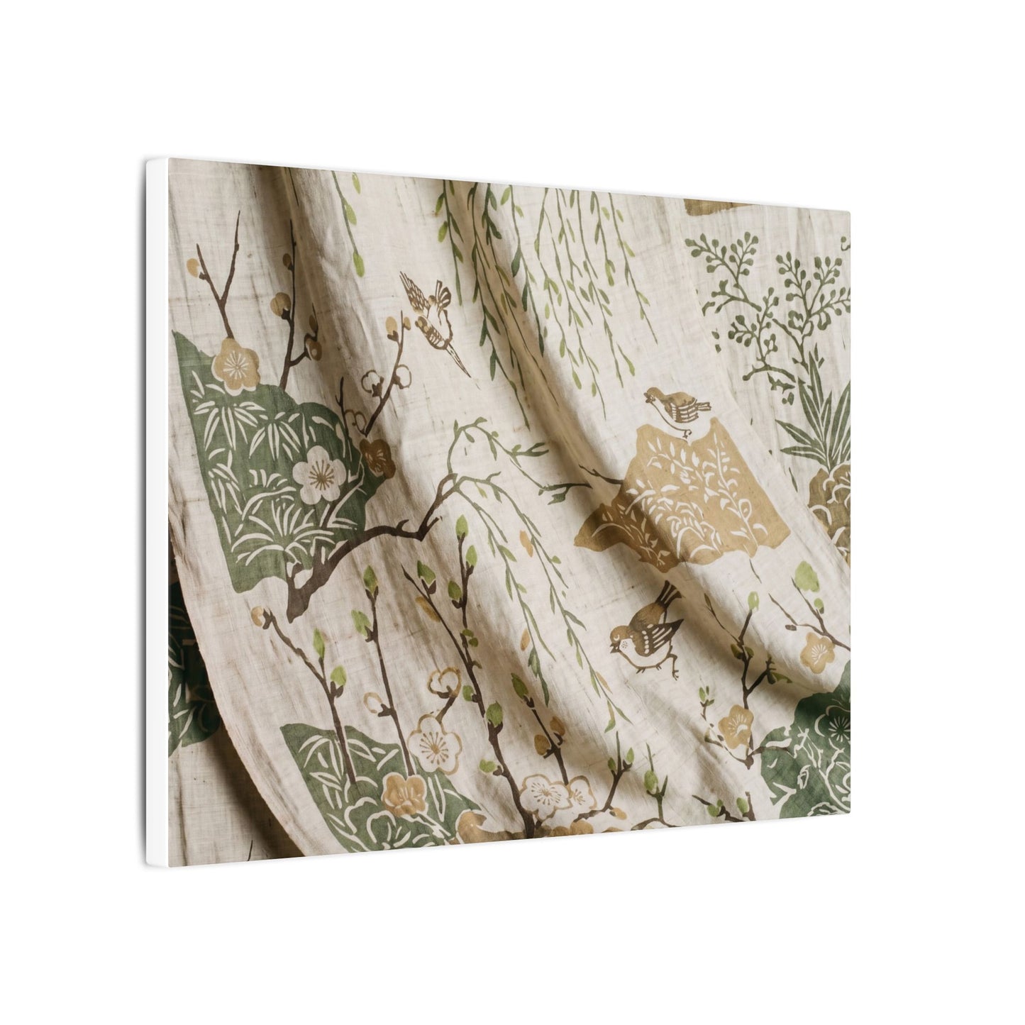 Silk Drape Canvas Art | Spring Japandi Japanese Pattern Art