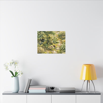 Datsuzoku Stone Lantern Canvas Art - Japandi Watercolor