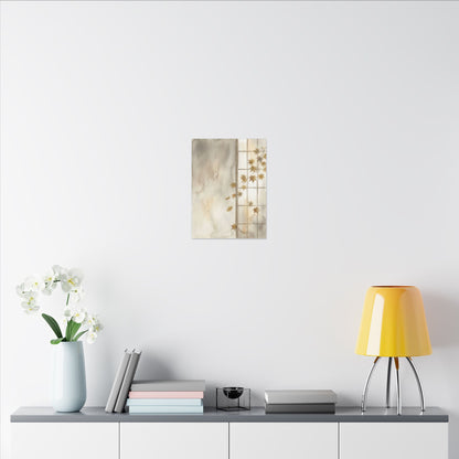 Warm Shoji Screen Canvas Art - Watercolor Japandi