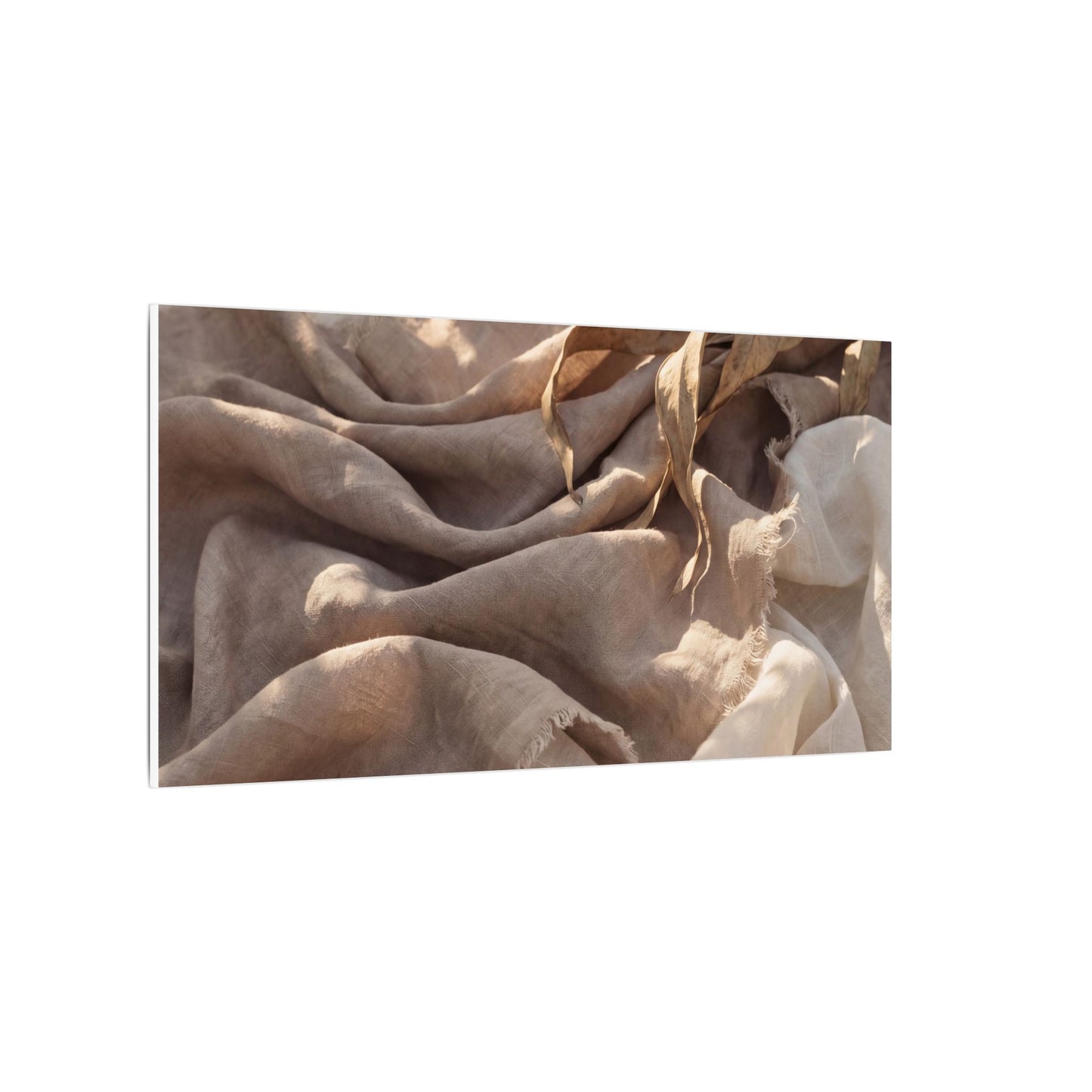 Silk Drape Summer Canvas Art | Japandi Neutral Design