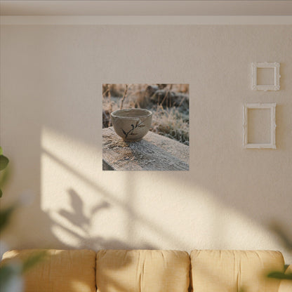 Golden Hour Ceramic Bowl Canvas Art - Japandi Ma