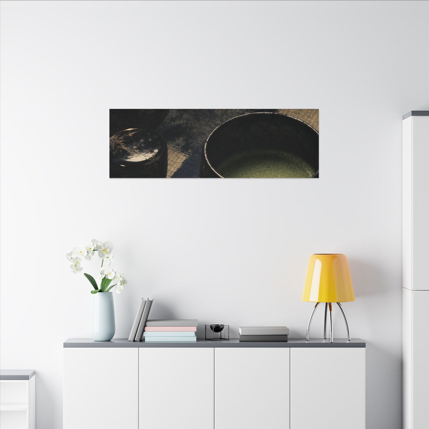 Ma Tea Ceremony Canvas Art - Zen Sumi E