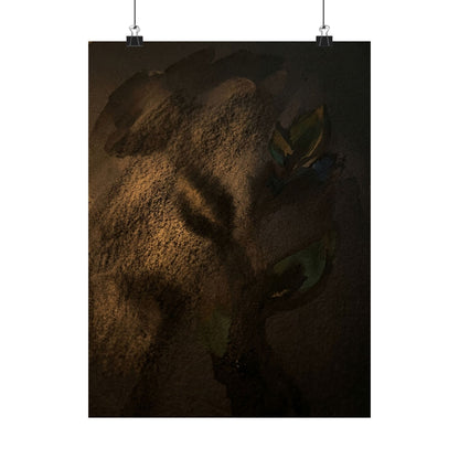 Shadow Play Spring Wall Art Print | Dark Japandi Sophisticated Design