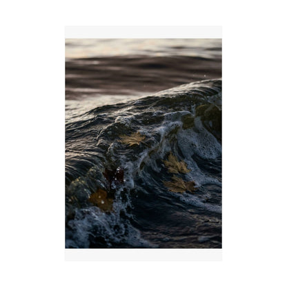 Mono No Aware Ocean Wave Wall Art Print - Dark Japandi Moody Minimal