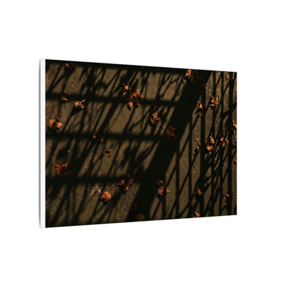 Dark Japandi Shadow Play in Golden Hour | Moody Minimal Canvas Art