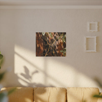 Kanso Rust Patina Canvas Art - Kintsugi Gold Vein