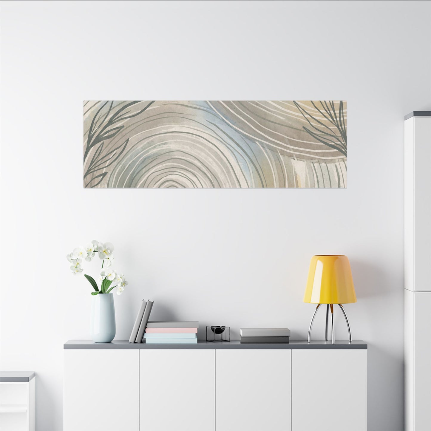Kanso Water Ripple Canvas Art - Japandi Minimal Line