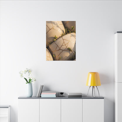 Spring Broken Pottery Gold Vein Canvas Art | Beautiful Decor
